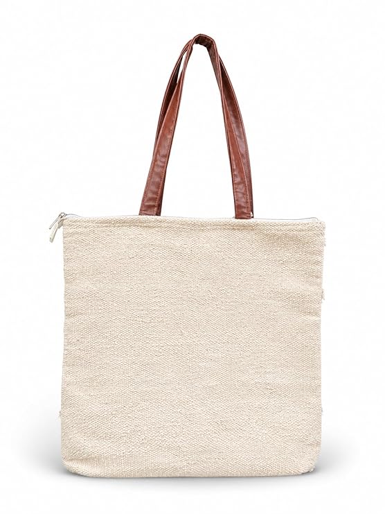 Jayden Handlooms Aztec Geometric Print Tote Bag for Women Aqua Blue