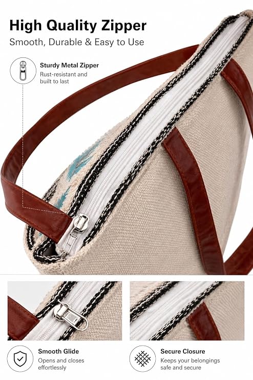 Jayden Handlooms Aztec Geometric Print Tote Bag for Women