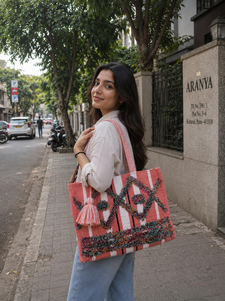 Jayden Handlooms Box  bag | Stylish Casual Shoulder Bag