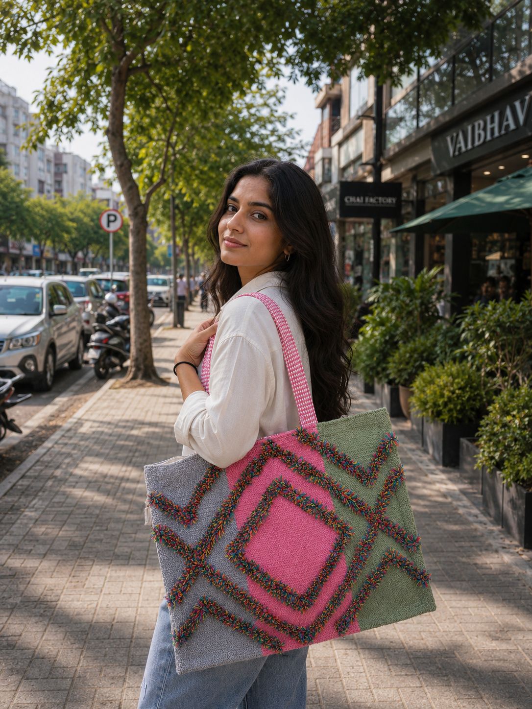 Jayden Handlooms Box  bag | Stylish Casual Shoulder Bag